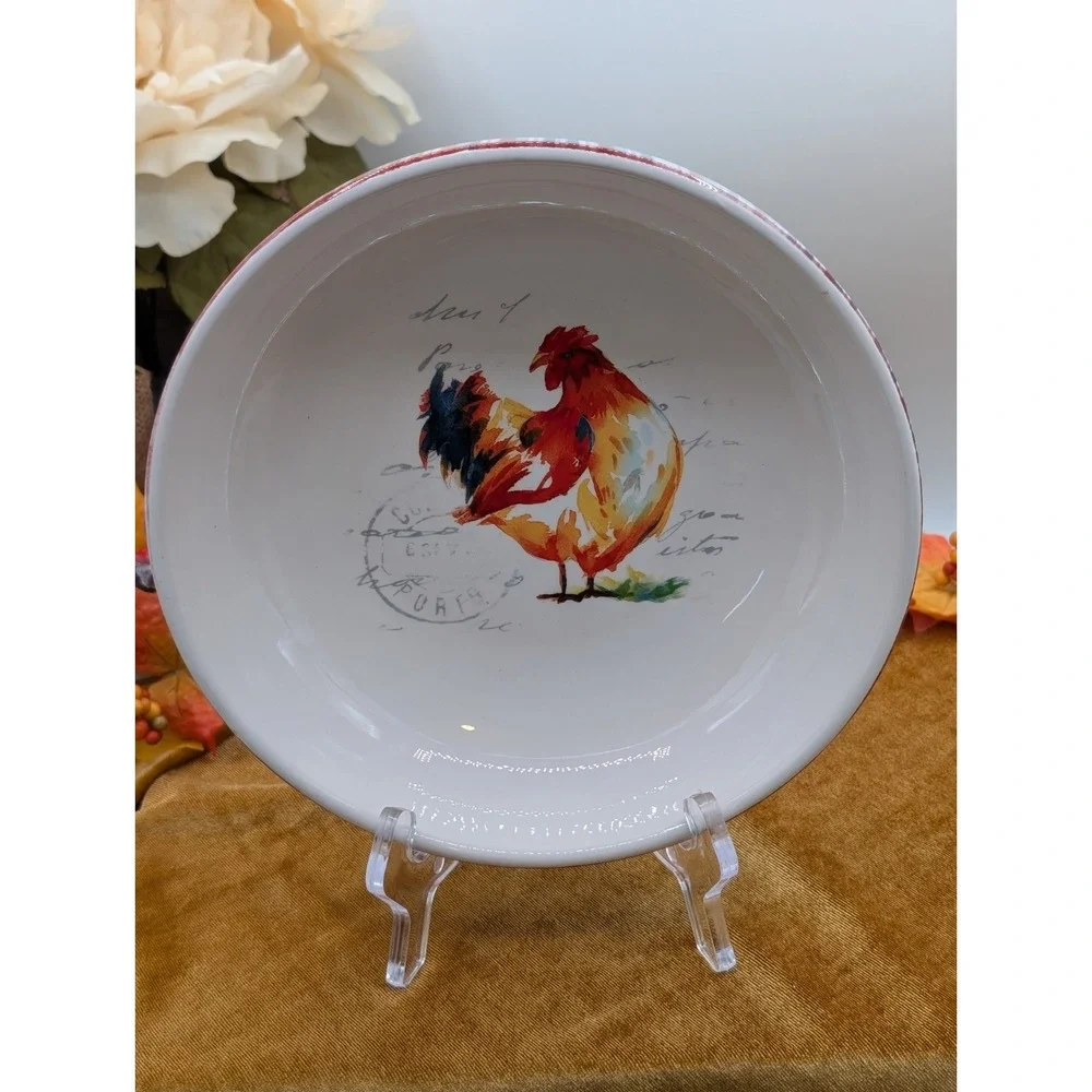 Pier 1 Imports Country Rooster Ironstone 7.25